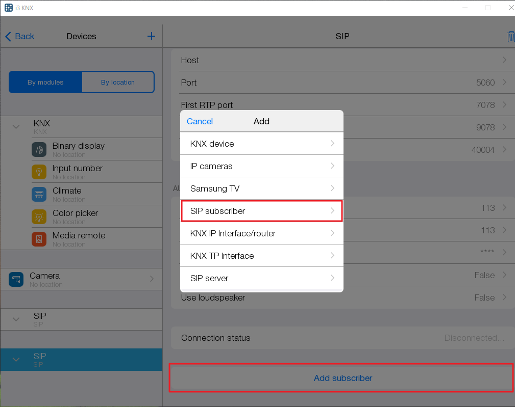 I3 KNX SIP Server — for iRidium developers