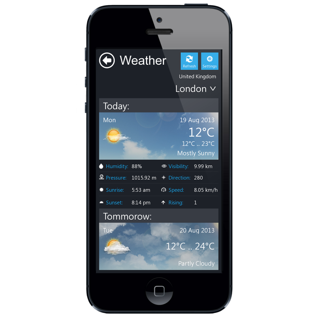 Weather — for iRidium developers