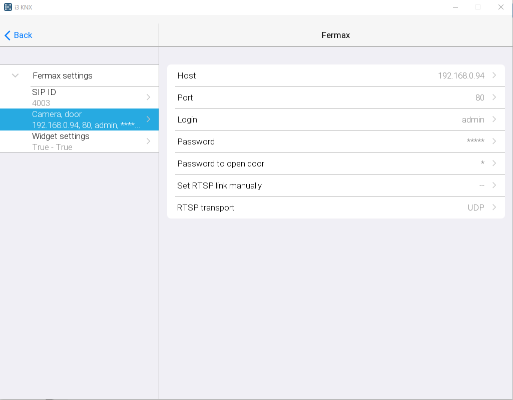 I3 KNX SIP Server — for iRidium developers