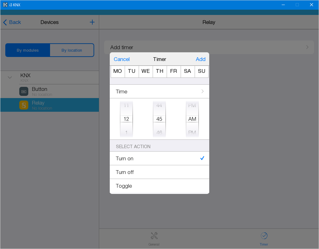 Приложение i3 KNX для KNX Home Server