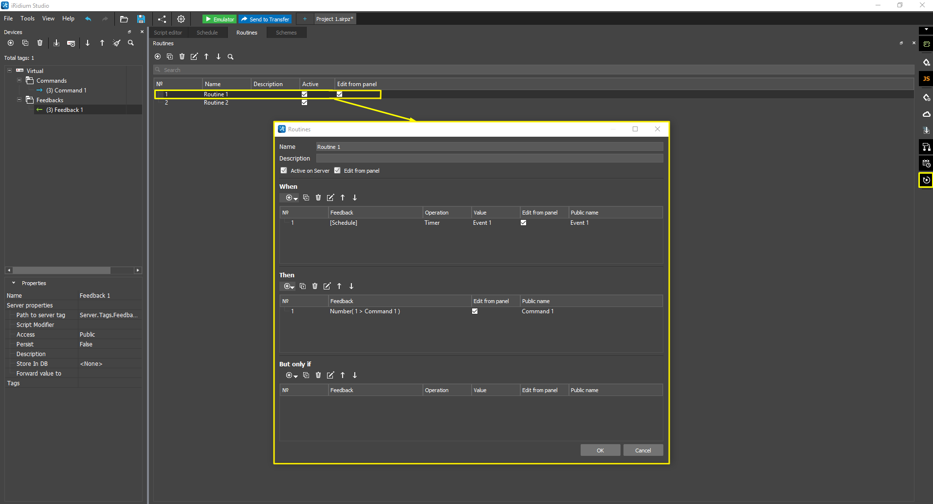 IRidium studio 2019 Routines — for iRidium developers